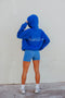 HyperLuxe Sports Club Hooded Sweatshirt- Cobalt