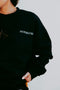 HyperLuxe Logo Crewneck Sweatshirt- Black