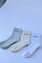 HyperLuxe Crew Sock- White