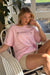 HyperLuxe Wellness Tee- Pink/ Burgundy