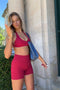 Kikiva Dynamic Staple Halter Crop- Scarlett Red
