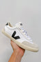 Veja Volley Canvas Sneaker- White/ Black