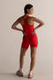 HyperLuxe Contour Tank- Cherry Red