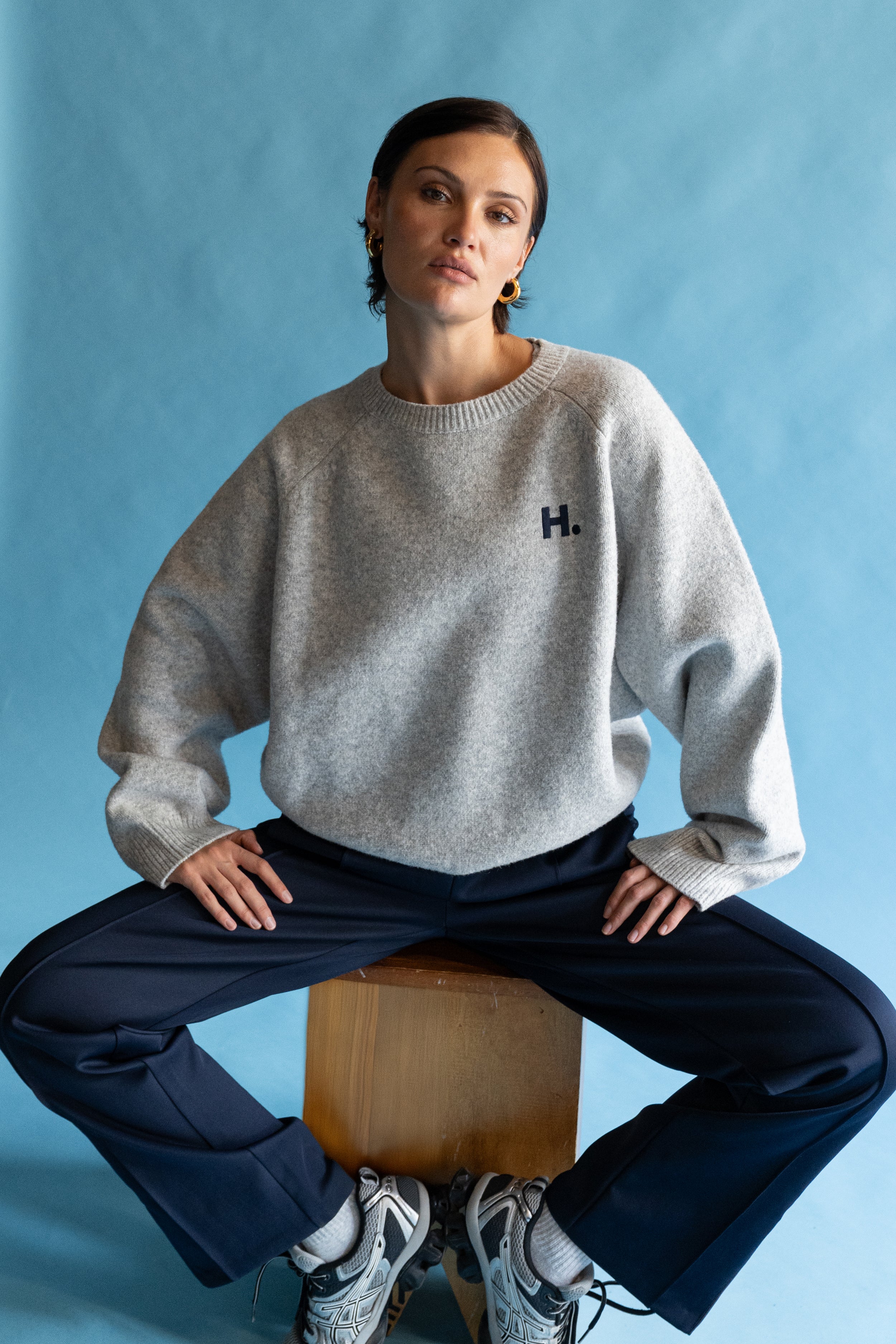 HyperLuxe Cosy Knit Sweater- Grey Marle– HyperLuxe Activewear