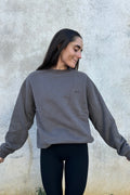 Leelo Active Oversized Sweater- Vintage Brown
