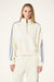 PE Nation Align Zip Neck Sweat- Whisper White