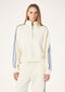 PE Nation Align Zip Neck Sweat- Whisper White