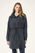 PE Nation Mid Length Man Down Jacket- Marine Blue