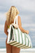 Sunny Life Carryall Beach Bag- Olive Stripe