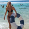 Sunny Life Slim Tube Pool Ring- Navy Stripe