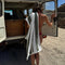 Sunny Life Beach Towel- Olive Stripe