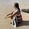Sunny Life Beach Towel- Olive Stripe