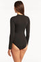 Sea Level Long Sleeved Multifit One Piece- Black