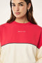 PE Nation Shift Sweat- Whisper White/ Strawberry