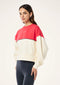 PE Nation Shift Sweat- Whisper White/ Strawberry