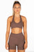 Kikiva Signature Halter Crop- Mocha