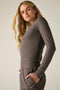 Beyond Yoga Featherweight Your Fit Long Sleeve Top- Umber Heather