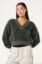 PE Nation Greenpoint V Neck Knit- Caviar
