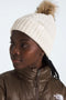 The North Face Women's Oh Mega Fur Pom Beanie- White Dune