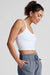 Beyond Yoga Spacedye On The Up Cropped Tank- Cloud White