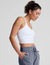 Beyond Yoga Spacedye On The Up Cropped Tank- Cloud White