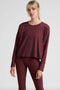 Beyond Yoga Featherweight Daydreamer Pullover- Midnight Burgundy Heather