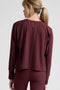 Beyond Yoga Featherweight Daydreamer Pullover- Midnight Burgundy Heather