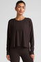 Beyond Yoga Featherweight Daydreamer Pullover- Dark Choc Heather