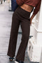 Beyond Yoga Spacedye Laid Back Wide Leg Pant- Dark Choc Heather