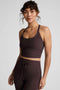 Beyond Yoga Spacedye On The Up Cropped Tank- Dark Choc Heather