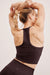 Beyond Yoga Spacedye On The Up Cropped Tank- Dark Choc Heather