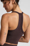 Beyond Yoga Spacedye On The Up Cropped Tank- Dark Choc Heather