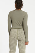 Nimble Essential Ribbed Crop L/S- Dusty Olive