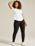 Beyond Yoga Featherweight On The Down Low Tee- Cloud White