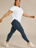 Beyond Yoga Featherweight On The Down Low Tee- Cloud White