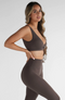 Leelo Active Sculpt Crop- Dark Choc