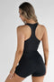 Leelo Active Racer Back Crop- Black