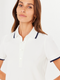 The Upside Bounce Birdie Crop Polo- White