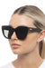 Le Specs Air Heart Sunglasses- Black/ Gold