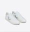 Veja V-12 Leather Sneaker- Extra White/ Light Grey