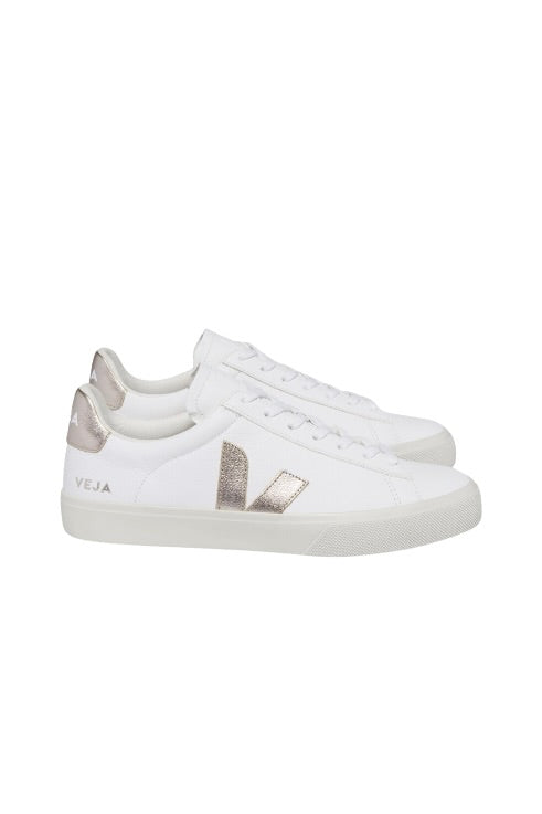Veja Campo Chromefree Leather Sneaker Extra White Platine HyperLuxe Activewear