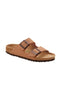 Birkenstock Arizona Birki Buc Earthy Vegan Sandal Regular- Pecan