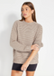Nimble AM to PM Crew- Peppered Brown/ Cream