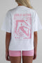 Leelo V5 Pilates Collection Tee- White/ Pink