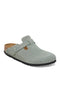 Birkenstock Boston SFB Regular Suede Leather Sandal- Pure Sage