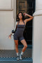 HyperLuxe Shape Halter Tank- Charcoal