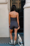 HyperLuxe Shape Halter Tank- Charcoal