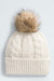 The North Face Women's Oh Mega Fur Pom Beanie- White/ Dune