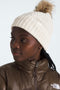 The North Face Women's Oh Mega Fur Pom Beanie- White/ Dune