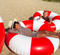 Sunny Life Tube Pool Ring- Tomato Red Stripe